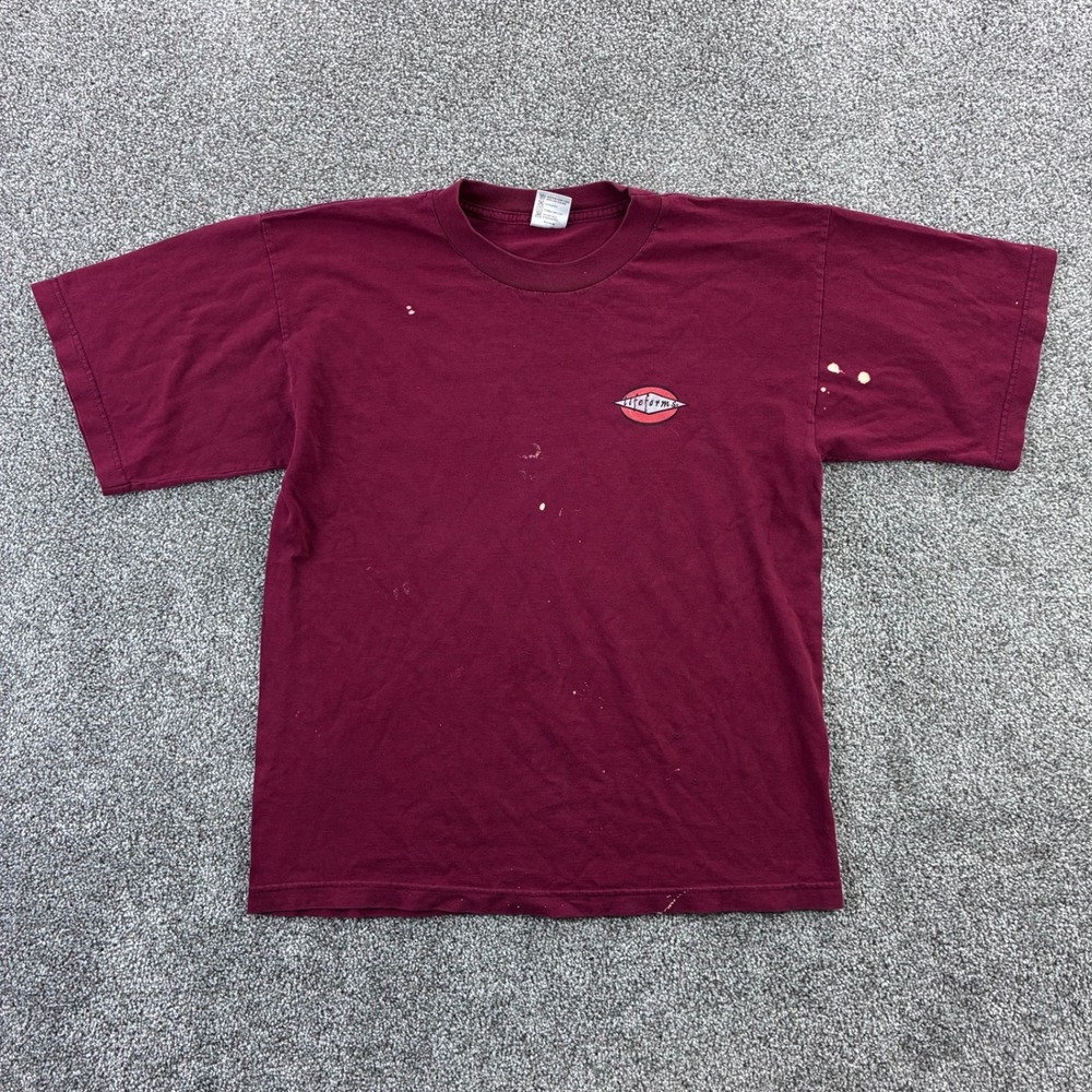 Vintage Lifeforms Shirt Mens XL Red Bruise Brothers Gator Wrestling Lizard